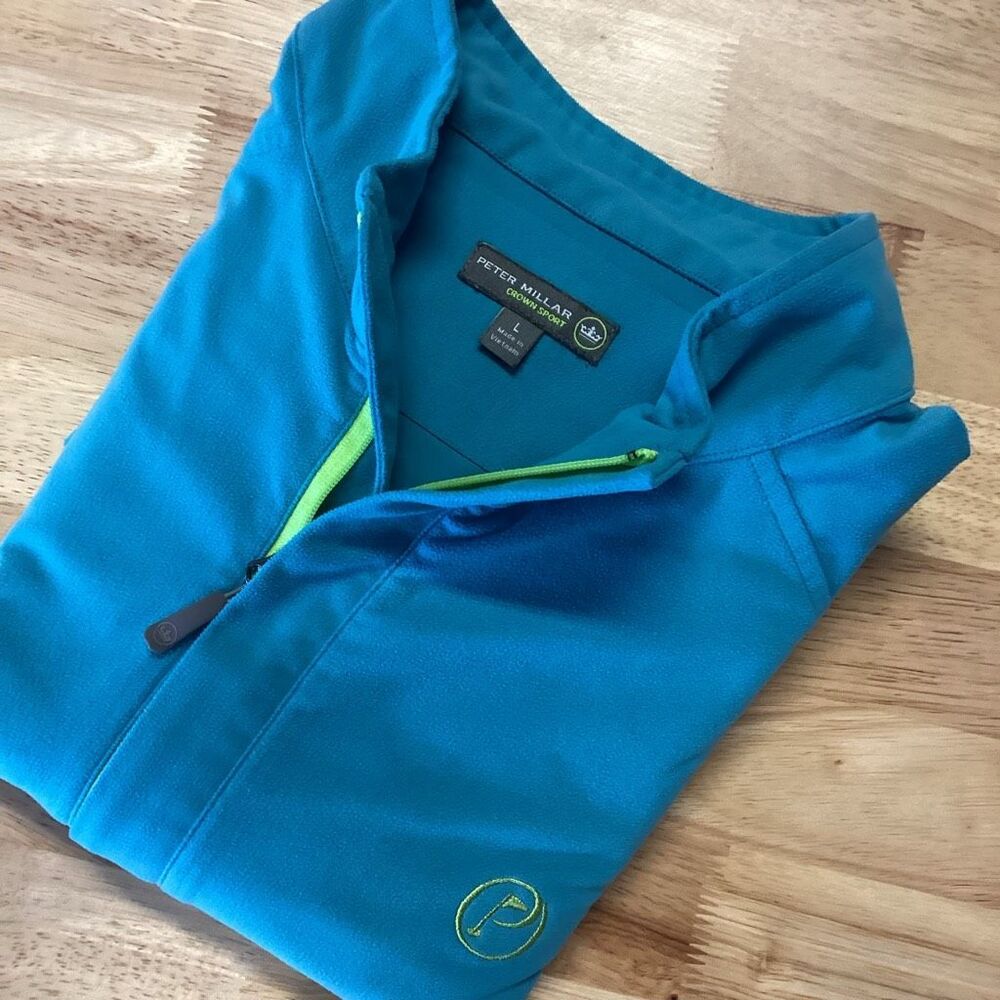 EUC‎ Ladies Peter Millar Crown Sport Microfiber Fleece 1/4 Zip Pullover - Large